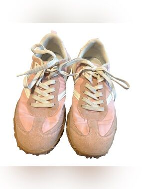 Lucky Step 9 Pink Women's Casual Lace-Up Sneakers